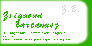 zsigmond bartanusz business card